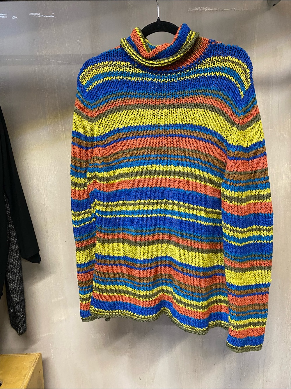 Vintage Multicolor Striped Turtleneck Sweater